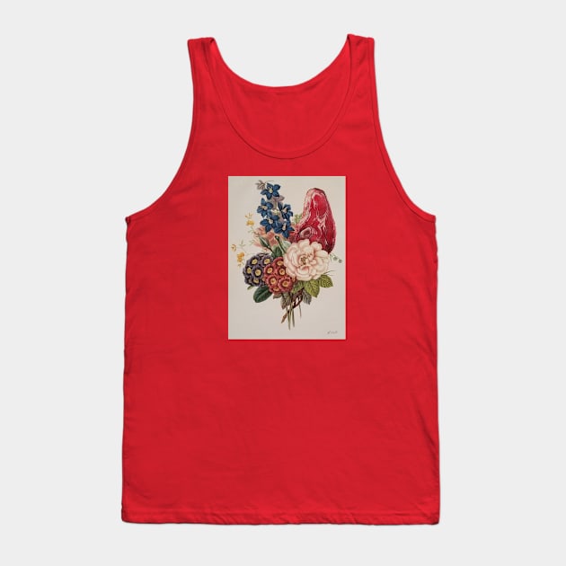 Blossoms and Beef #1 Tank Top by GnarledBranch